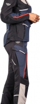 CALÇAS MOTARD IXON LADY EDDAS PT GREGE/AZ/PRT