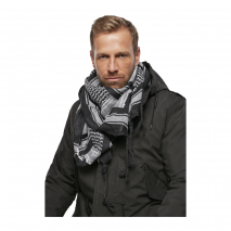 Bufanda Brandit en blanco y negro