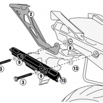 SUPORTE TOP-CASE YAMAHA MT09 TRACER