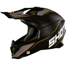 CAPACETE SHOT LITE PRISM PRETO / DOURADO MATE 