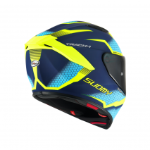 CAPACETE SUOMY TRACK-1 REACTION MAT AZUL/AMARELO