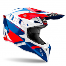 CASCO AIROH WRAAAP FEEL AZUL/ROJO BRILLO