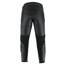 Pantalones moteros de cuero negros