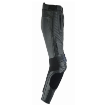 Pantalones moteros de cuero negros