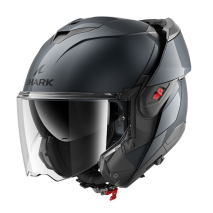 CAPACETE SHARK OXO BLANK CINZA ESCURO