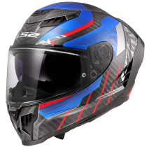 CAPACETE LS2 FF807 DRAGON CARB TRAX - AZUL/VERMELH