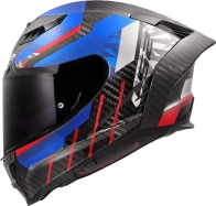 CAPACETE LS2 FF807 DRAGON CARB TRAX - AZUL/VERMELH