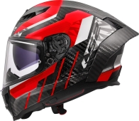 CAPACETE LS2 FF807 DRAGON CARB TRAX - VERMELHO/PRE