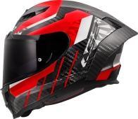 CAPACETE LS2 FF807 DRAGON CARB TRAX - VERMELHO/PRE