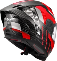 CAPACETE LS2 FF807 DRAGON CARB TRAX - VERMELHO/PRE