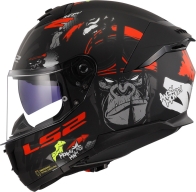CAPACETE LS2 FF808 STREAM II ANGRY MONKEY - PRETO 