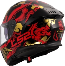 CAPACETE LS2 FF808 STREAM II DRAKO - PRETO/VERMELH