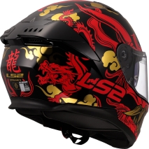 CAPACETE LS2 FF808 STREAM II DRAKO - PRETO/VERMELH