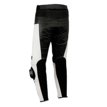 Pantalones de moto de cuero blancos