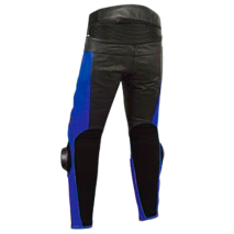 Pantalones de moto de cuero azules