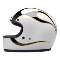 CAPACETE BILTWELL GRINGO FLAMES BRC/PRT BRILHO