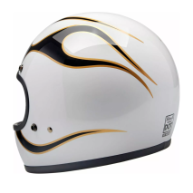 CAPACETE BILTWELL GRINGO FLAMES BRC/PRT BRILHO