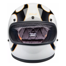 CAPACETE BILTWELL GRINGO FLAMES BRC/PRT BRILHO