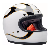 CAPACETE BILTWELL GRINGO FLAMES BRC/PRT BRILHO