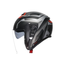 CAPACETE AGV IRIDES ZURIGO PRETO MATE CINZA