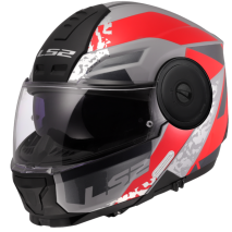 CAPACETE LS2 FF902 SCOPE II OXYD CINZA/VERMELHO