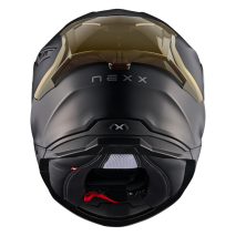 CAPACETE NEXX Y.100R SUBSONIC PRT/DOURADO