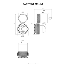 SUPORTE QUAD LOCK PARA VENTILAÇÃO CARRO