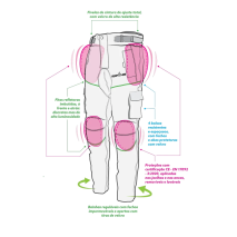 CALÇA 1UP4D ATHENA CORDURA HOMEM PRETO