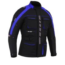 casaco motard Kangroute Atenea AZUL 3/4