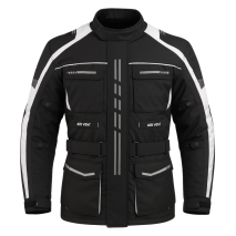 casaco motard Kangroute Atenea Branco 3/4