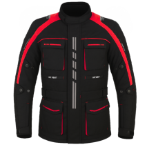 casaco motard Kangroute Atenea Vermelho 3/4