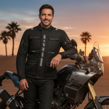 casaco motard Kangroute Atenea Preto 3/4