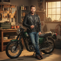 Chaqueta de moto de cuero personalizada unisex