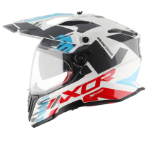 CAPACETE AXOR X-CROSS D/V X1 BRANCO/VERMELHO