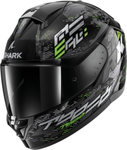CAPACETE SHARK RIDILL 2 MOLOKAI PRETO/PRATA/VERDE
