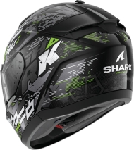 CAPACETE SHARK RIDILL 2 MOLOKAI PRETO/PRATA/VERDE