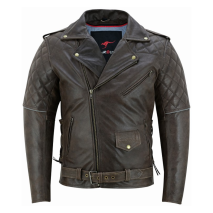 Chaqueta de moto de cuero personalizada unisex mar