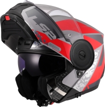 CAPACETE LS2 FF902 SCOPE II OXYD CINZA/VERMELHO