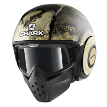 CAPACETE SHARK DRAK EVOK MAT PRT/VRD/PRATA 