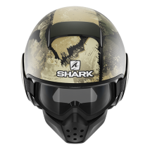 CAPACETE SHARK DRAK EVOK MAT PRT/VRD/PRATA 