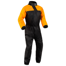 OXFORD FATO DE CHUVA PRETO/LARANJA