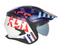 CAPACETE ACERBIS JET ARIA EVO GRAPHIC BRC/AZUL/VRM