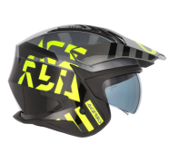 CAPACETE ACERBIS JET ARIA EVO GRAPHIC PRT/FLUOR