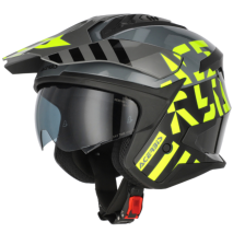 CAPACETE ACERBIS JET ARIA EVO GRAPHIC PRT/FLUOR