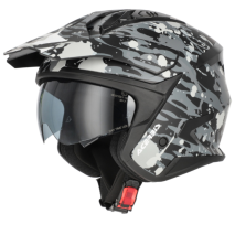 CAPACETE ACERBIS JET ARIA EVO GRAPHIC CINZA/PRETO