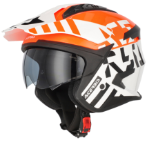 CAPACETE ACERBIS JET ARIA EVO GRAPHIC BRC/AZUL/VRM