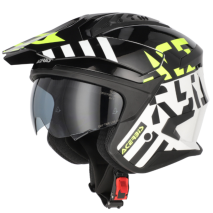CAPACETE ACERBIS JET ARIA EVO GRAPHIC PRT/BRC/AMA