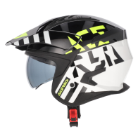CAPACETE ACERBIS JET ARIA EVO GRAPHIC PRT/BRC/AMA
