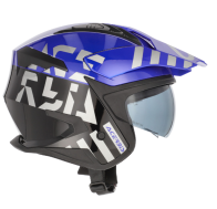 CAPACETE ACERBIS JET ARIA EVO GRAPHIC PRT/AZL
