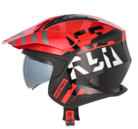 CAPACETE ACERBIS JET ARIA EVO GRAPHIC PRT/VRM